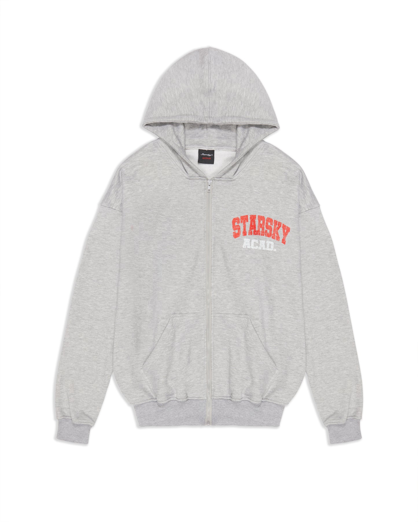 ACADEMY ZIPPED HOODIE (GREY)