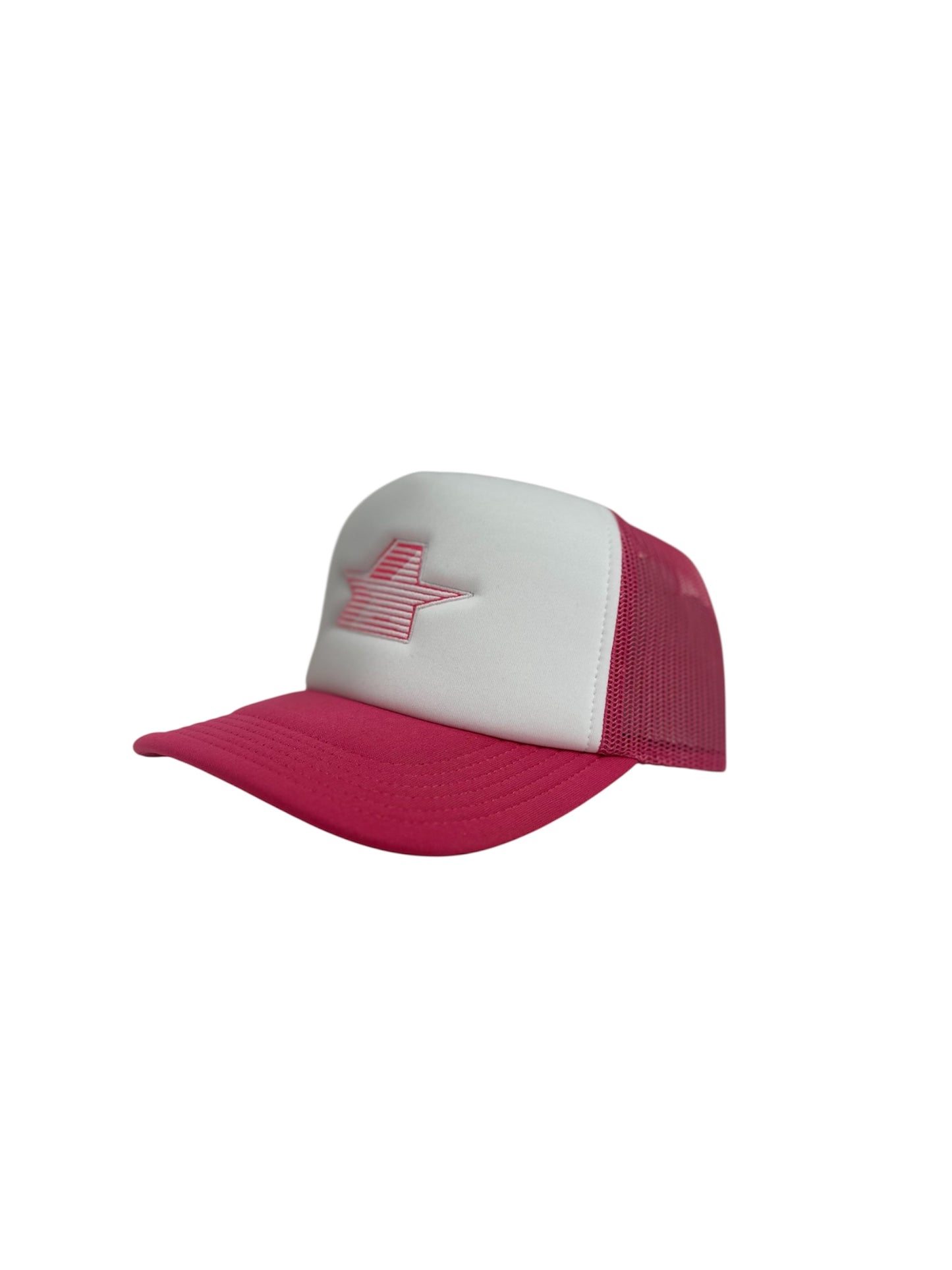 SHOOTING STAR TRUCKER CAP (PINK/WHITE)