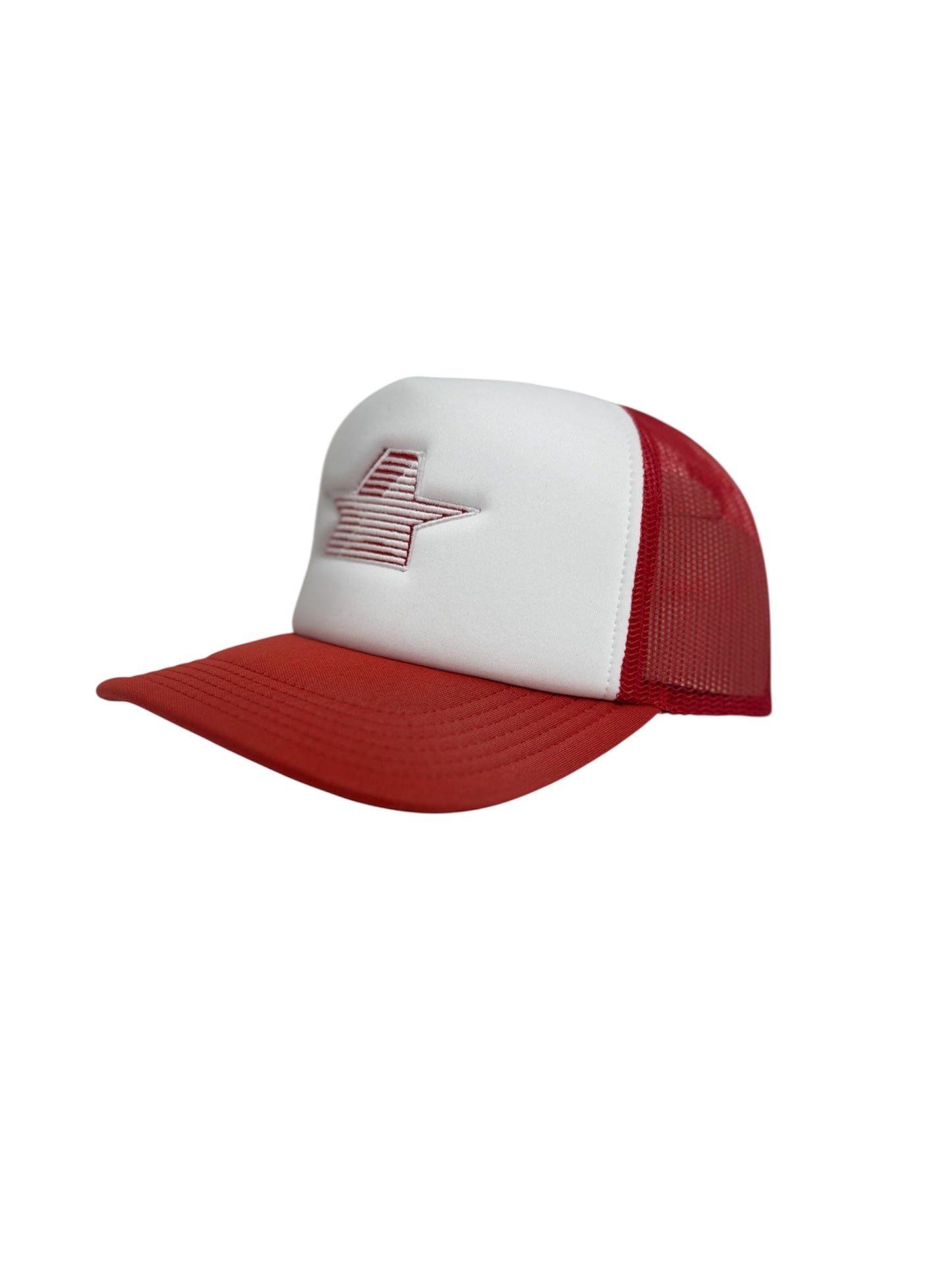 SHOOTING STAR TRUCKER CAP (RED/WHITE)