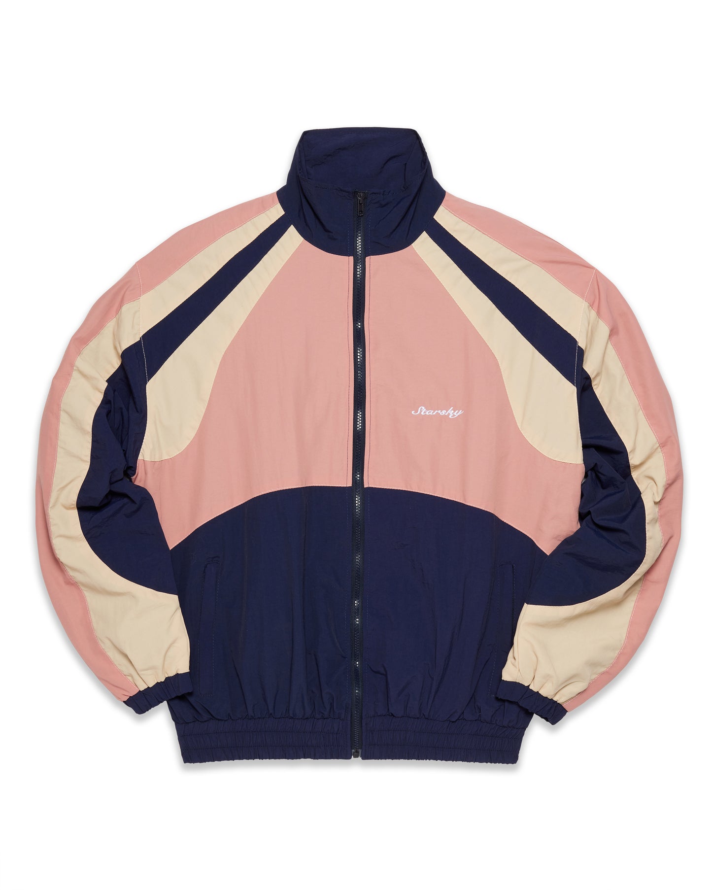 'THE BUSINESS' TRACK JACKET (NAVY/PINK/BEIGE)