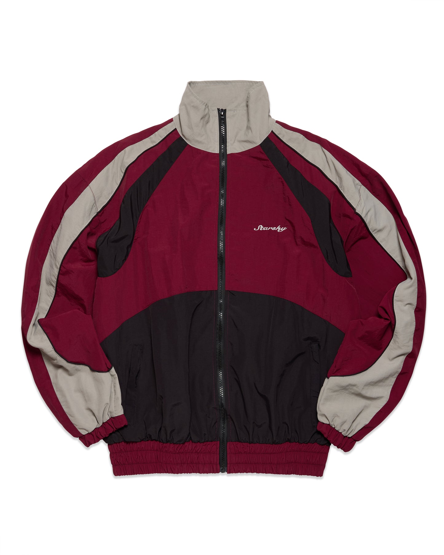 'THE BUSINESS' TRACK JACKET (OXBLOOD/GREY/ BLACK)